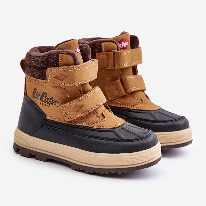Ocieplane Śniegowce Chłopięce Lee Cooper LCJ-23-01-2059 Camel brązowe 1