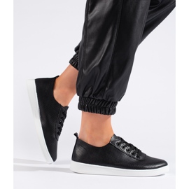 Czarne półbuty damskie 1