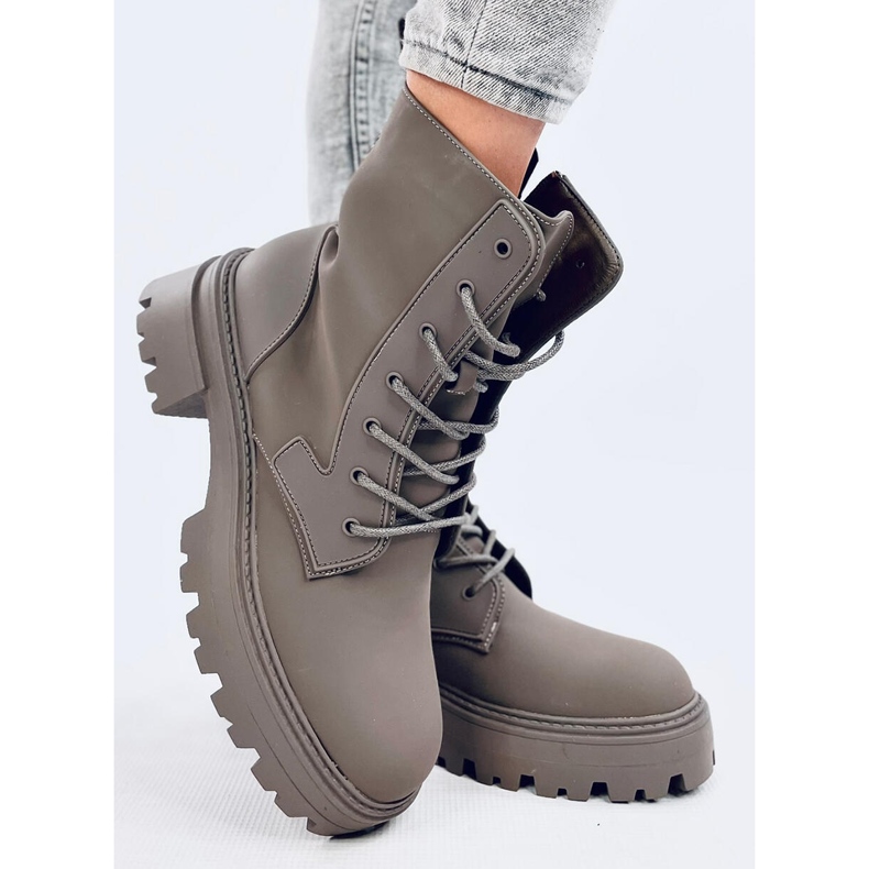 Botki sznurowane Tamar Green zielone 2