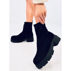 Botki skarpetkowe Roanna Black czarne 2