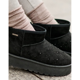 Śniegowce Ze Zdobieniem Na Platformie Big Star OO274A105 Czarne 2