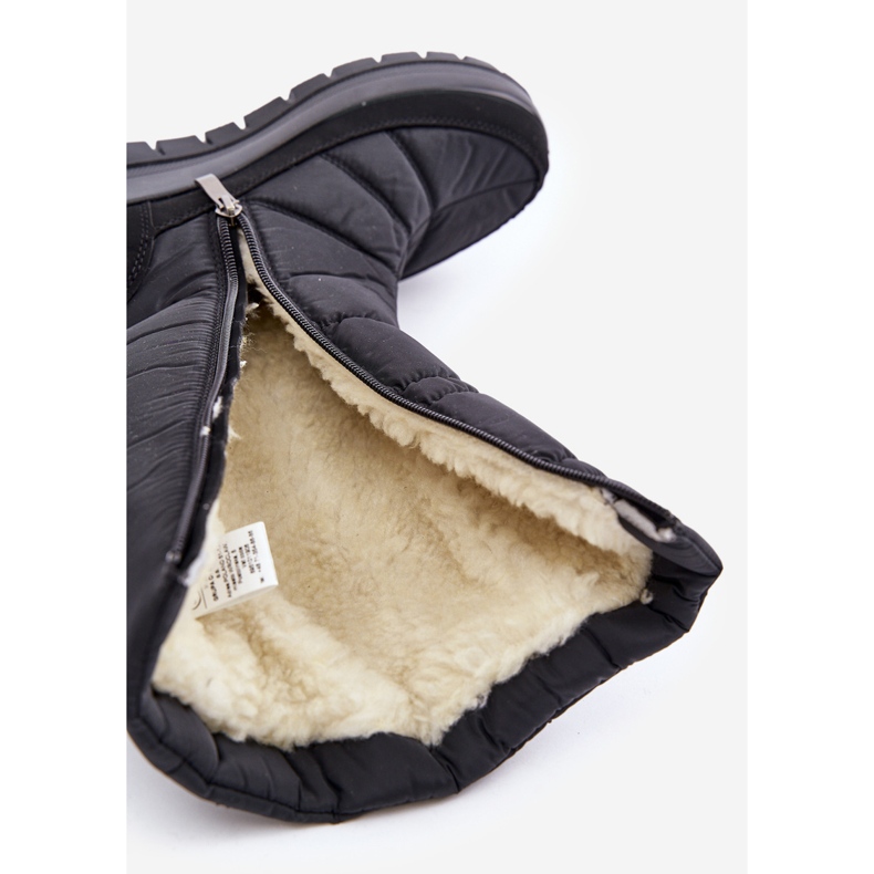 Damskie Śniegowce Ze Zdobieniem Progress PROGJ-24-147 Czarne 2