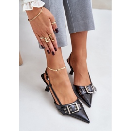 Lakierowane Szpilki Z Klamrą Czarne Zeisia 2