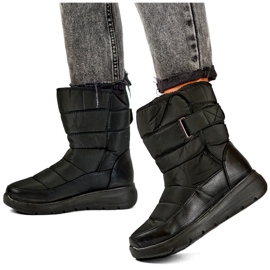 Czarne śniegowce na rzep ocieplane 2