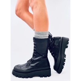 Botki sznurowane glany Knight Black czarne 2