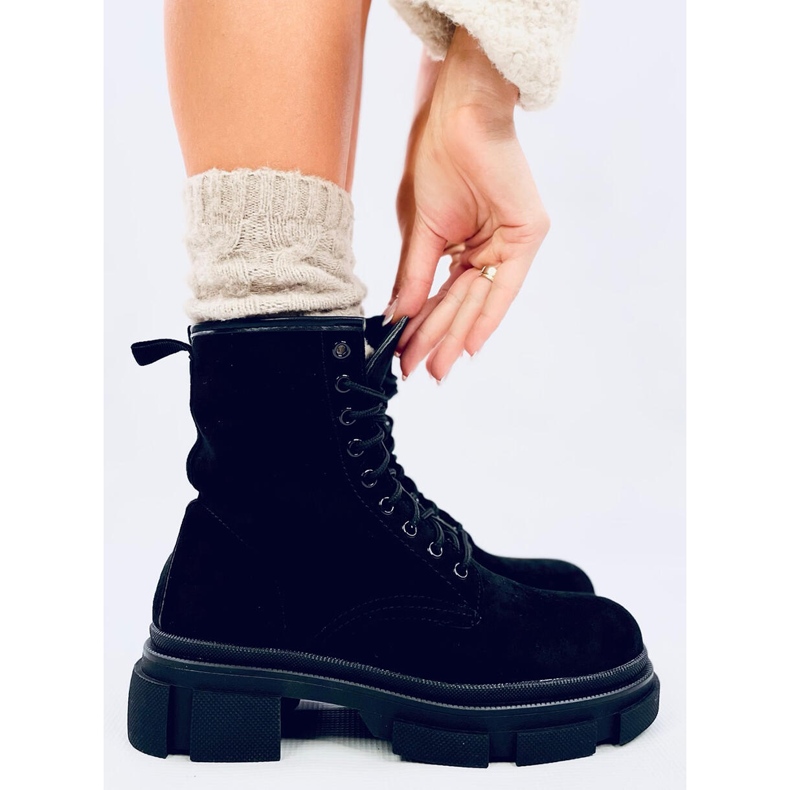 Workery zamszowe Dazy Black czarne 2