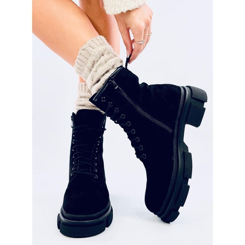 Workery zamszowe Dazy Black czarne 1