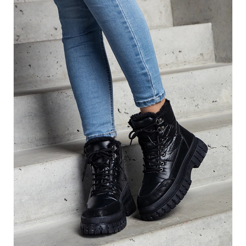 Czarne ocieplane śniegowce Ozero 1