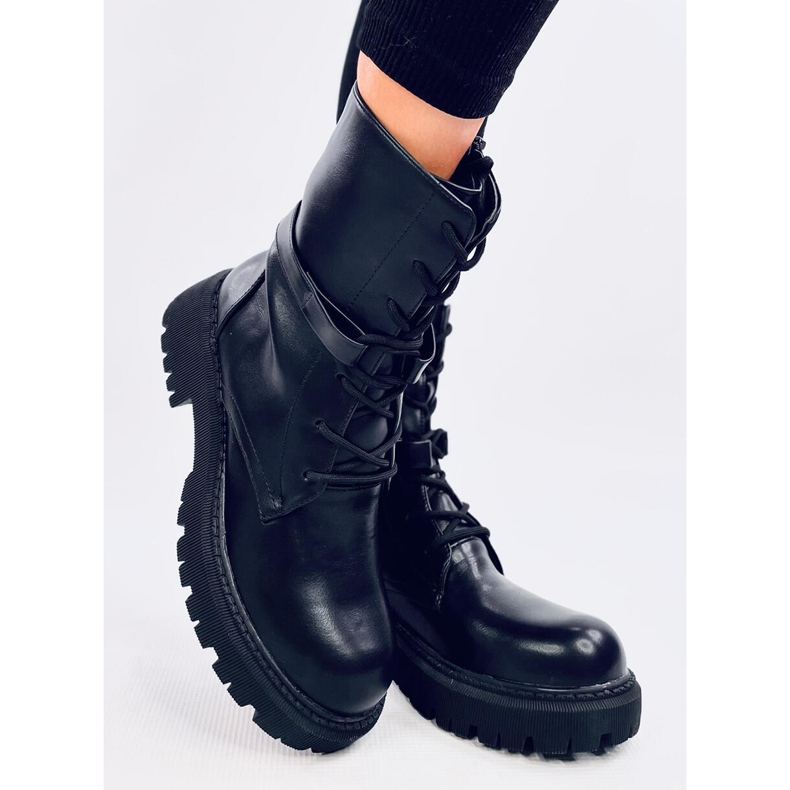 Botki glany sznurowane Barkley Black czarne 2