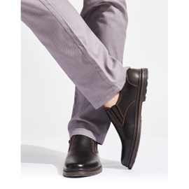 Ciemnobrązowe męskie półbuty 1