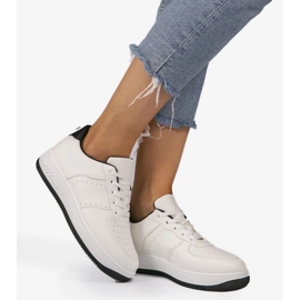 Biało-czarne klasyczne trampki BL3619-SP białe 1