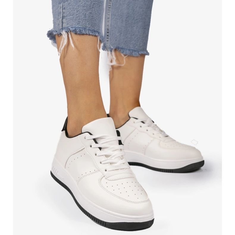 Biało-czarne klasyczne trampki BL3619-SP białe 2