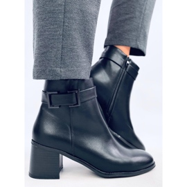 Botki na obcasie Dolores Black czarne 2