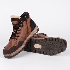 Męskie ocieplane wysokie buty zimowe czarne 2