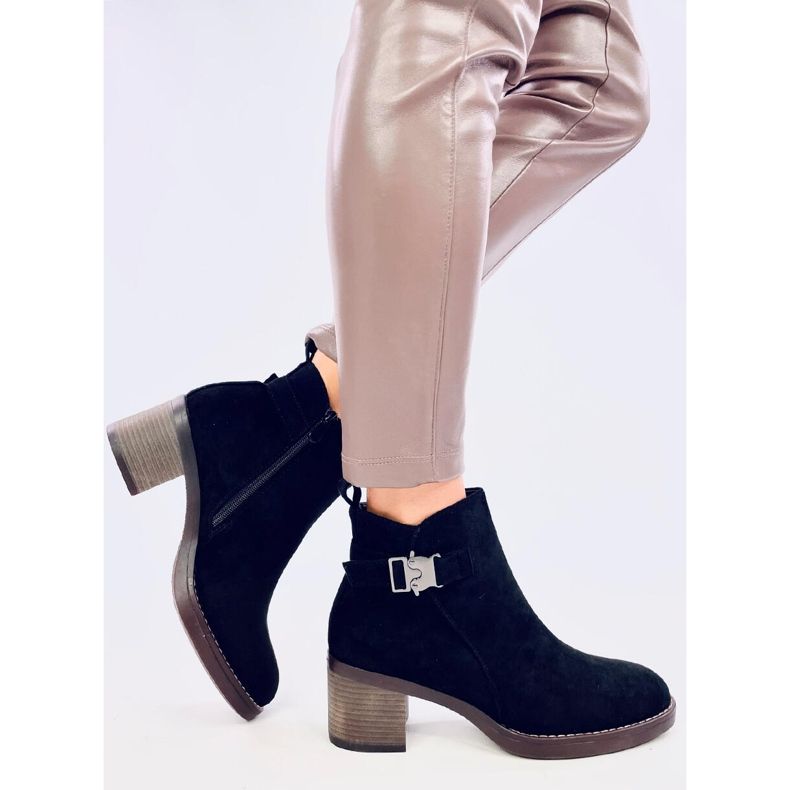 Botki klasyczne na obcasie Marsha Black czarne 2