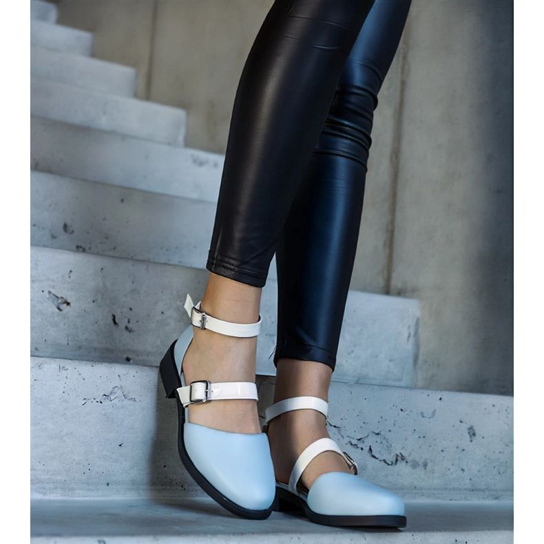 Niebieskie baleriny ze sprzączką Josiane 2