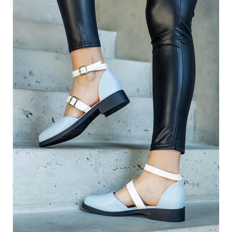 Niebieskie baleriny ze sprzączką Josiane 1