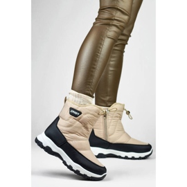 Śniegowce damskie ze ściągaczem beżowe 9159-4BE beżowy 2