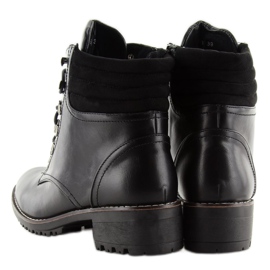 Traperki sznurowane czarne K-3 black 2