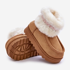 Śniegowce Botki Dziecięce Z Futerkiem I Wzorem Camel Melefia beżowy 3