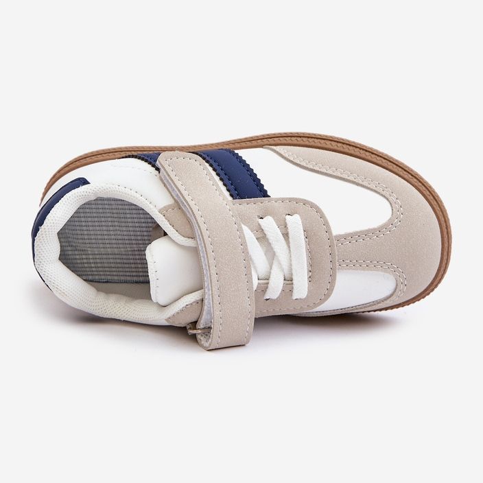 Sneakersy Dziecięce Na Rzep Biało-Niebieskie Tromella białe 2