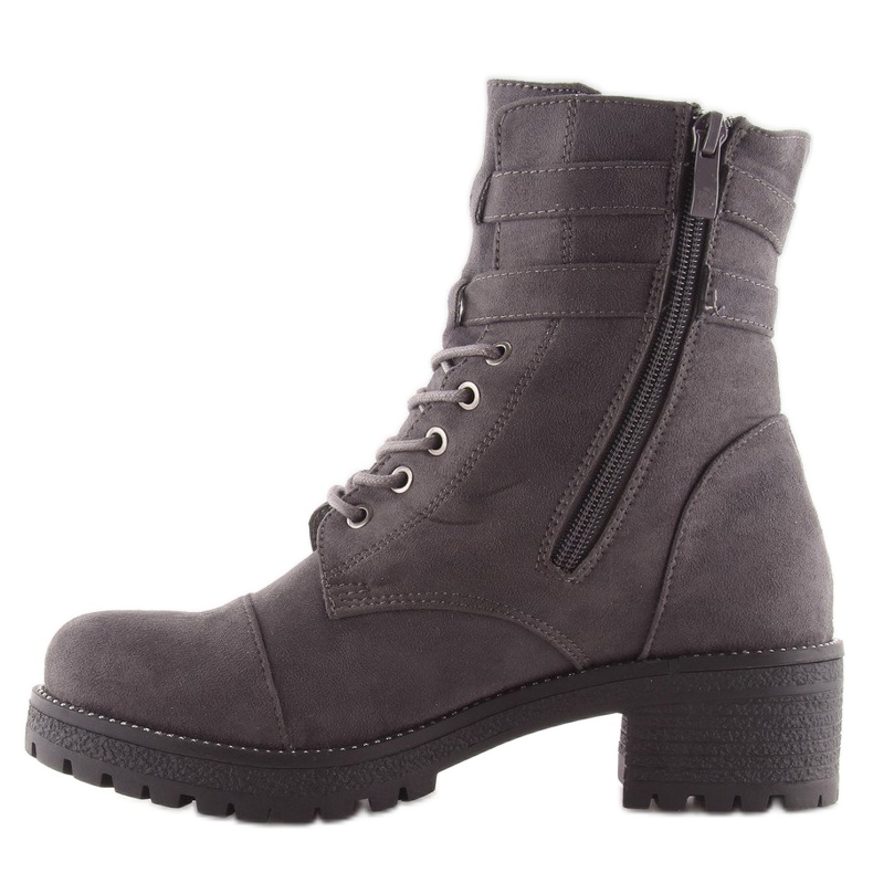 Botki Workery Zamszowe szare TS10 Grey 1