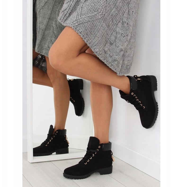 Timberki damskie czarne AT-0623-L Black 1