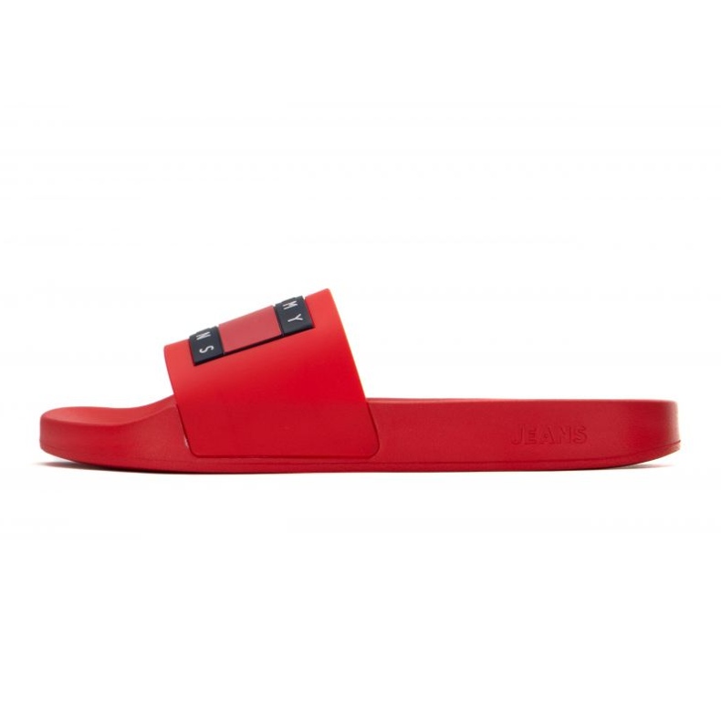 Klapki Tommy Hilfiger Pool Slide Ess  EM0EM01191 Xnl czerwone 1
