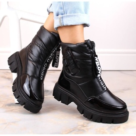 Śniegowce na suwak ocieplane Filippo W PAW498A czarne 2