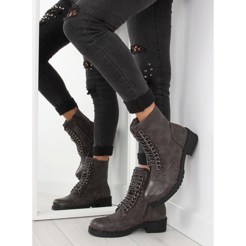 Workery damskie szare 30716 grey 2