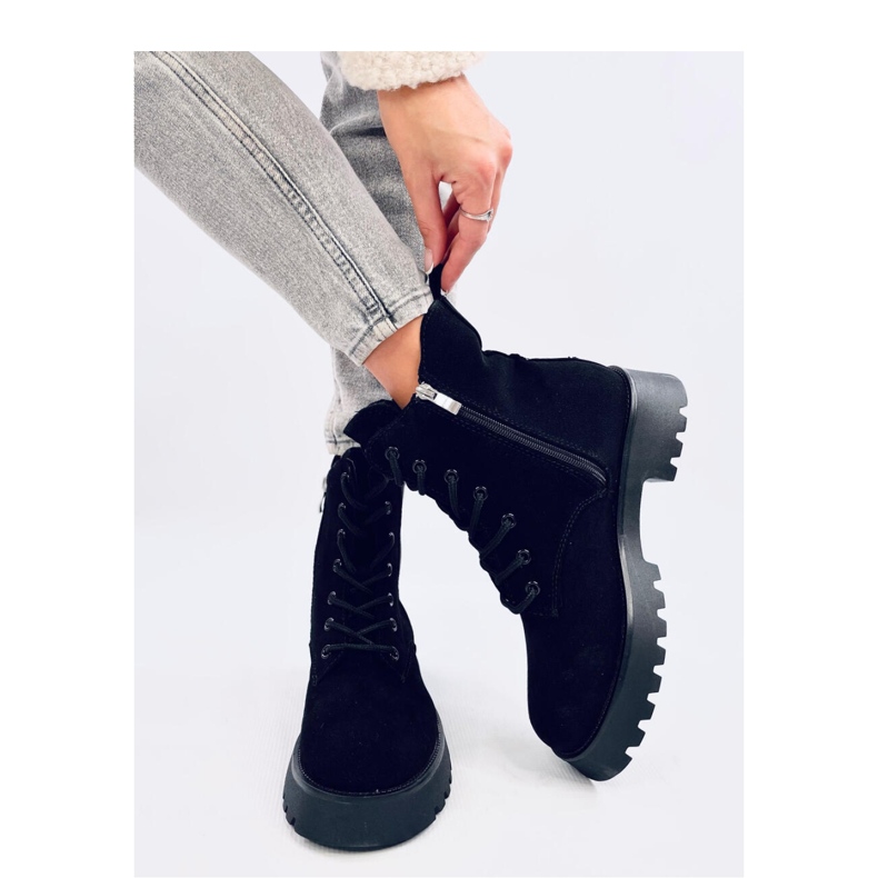 Sztyblety sznurowane Franti Black - Inello czarne 2