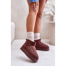 Śniegowce Model 20216-4H Dark Brown brązowe 1