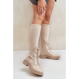 Kozaki Model 68129 Beige beżowy 1