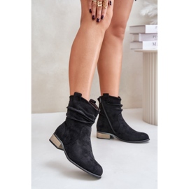 Botki Model 24BT02-3046 Black czarne 1