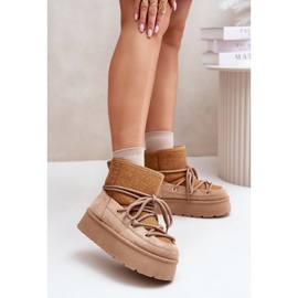 Śniegowce Model  HY868-63 Brown brązowe 1