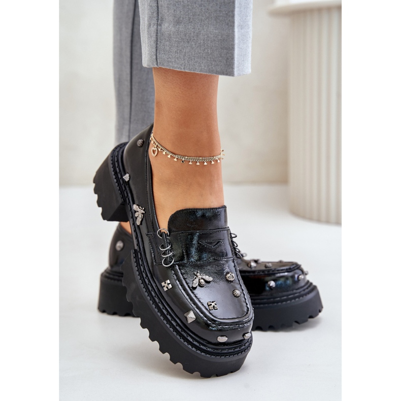 Półbuty Model Da MR880-103 Black Lakier czarne 1