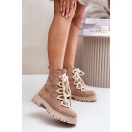 Botki Model NS539P Beige beżowy 1