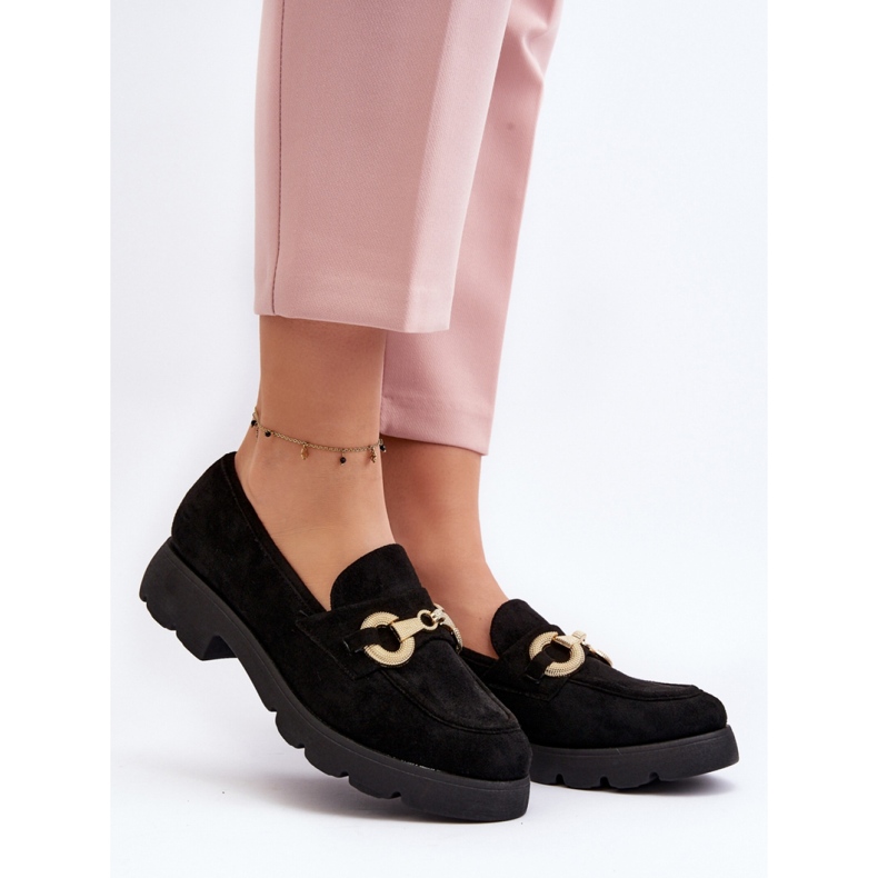 Mokasyny Model 8716 Black czarne 1