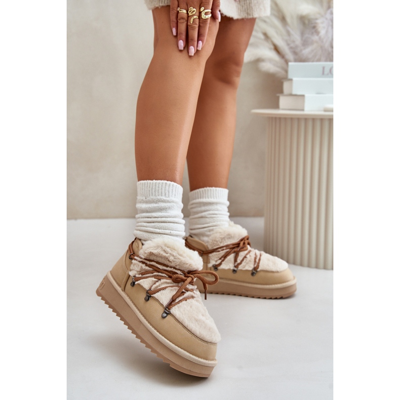 Śniegowce D.Franklin DFSH370011 beżowy 1