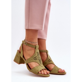 Sandały Model N24-028 Green zielone 1