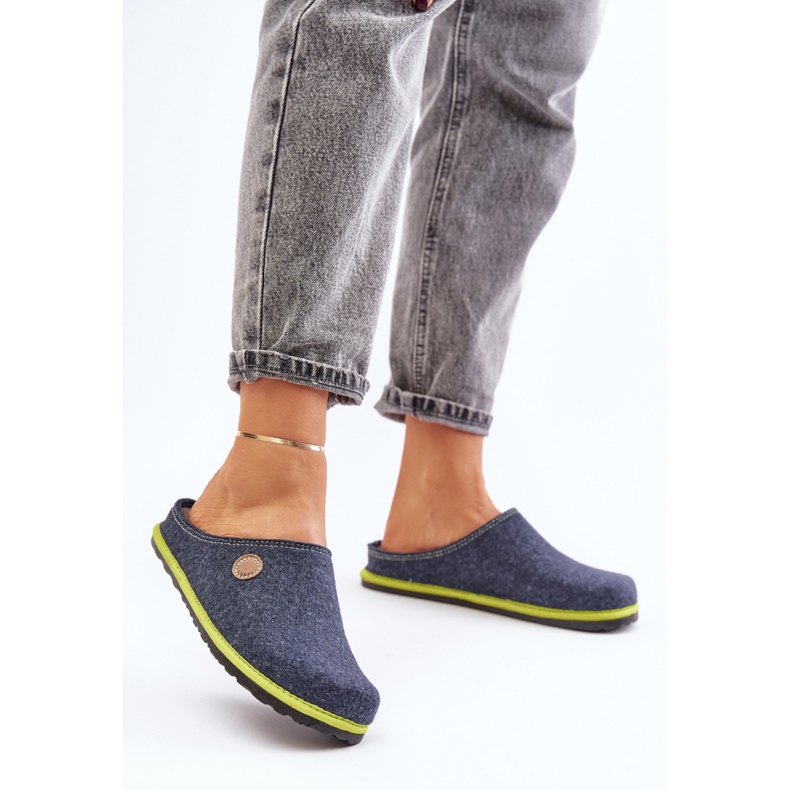 Kapcie Inblu CS000039 Navy niebieskie 1