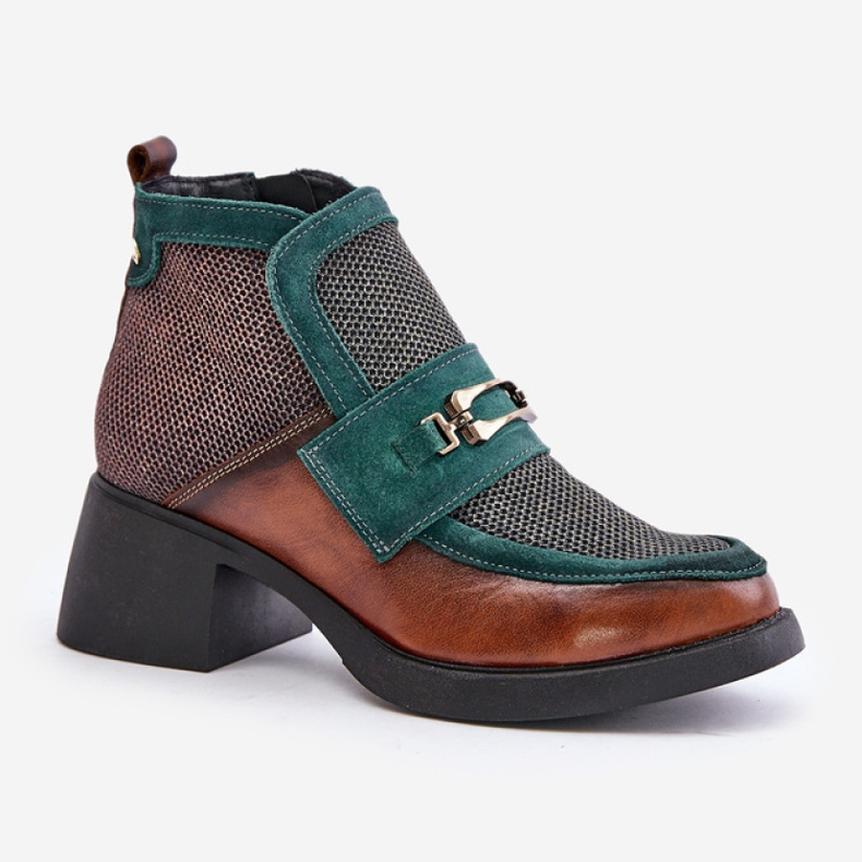 Botki Model Maciejka 06747-29 Brown/Green - Step in style zielone 2