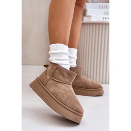 Śniegowce Model 24BT26-7368 Beige beżowy 1