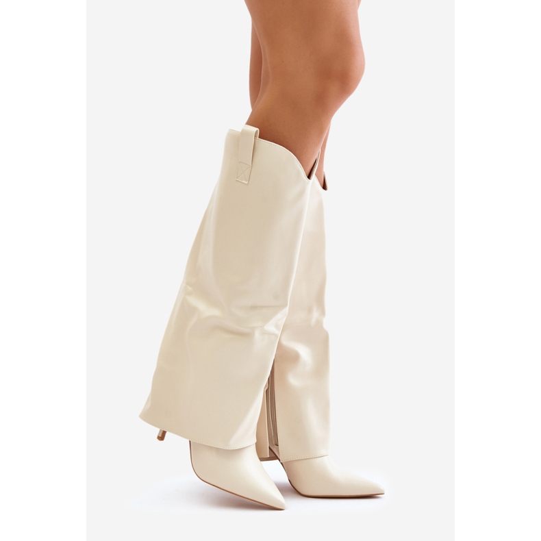 Kozaki Model 35858 Light Beige beżowy 1