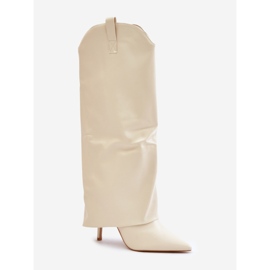 Kozaki Model 35858 Light Beige beżowy 2