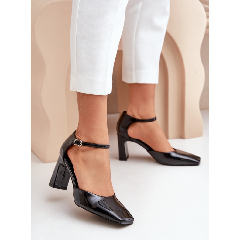 Czółenka Model  CH881 Black czarne 1