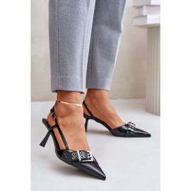 Szpilki Model P-1401 Black czarne 1