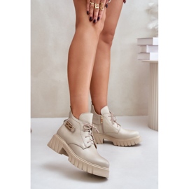 Botki  Zazoo 60483 Beige beżowy 1