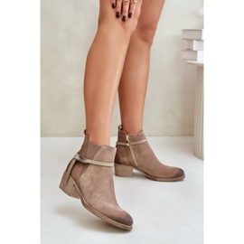 Botki Zazoo 60478 Beige beżowy 1