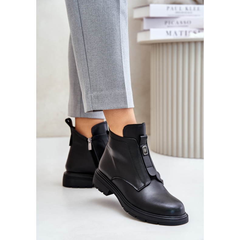 Botki Model 24BT15-7459 Black czarne 1